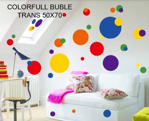 Colorful Buble-Wallsticker ecer, grosir untuk kamar, ruang 