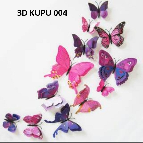  3D  KUPU MAGNET 2 LAYER Jual Wall Stiker Murah 0857 